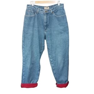 L.L. Bean Fleece Lined Medium Wash Jeans Size 14